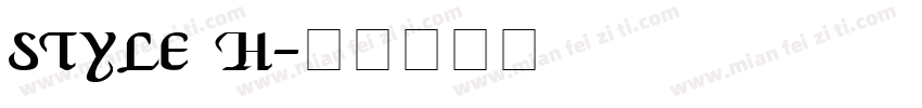 style H字体转换